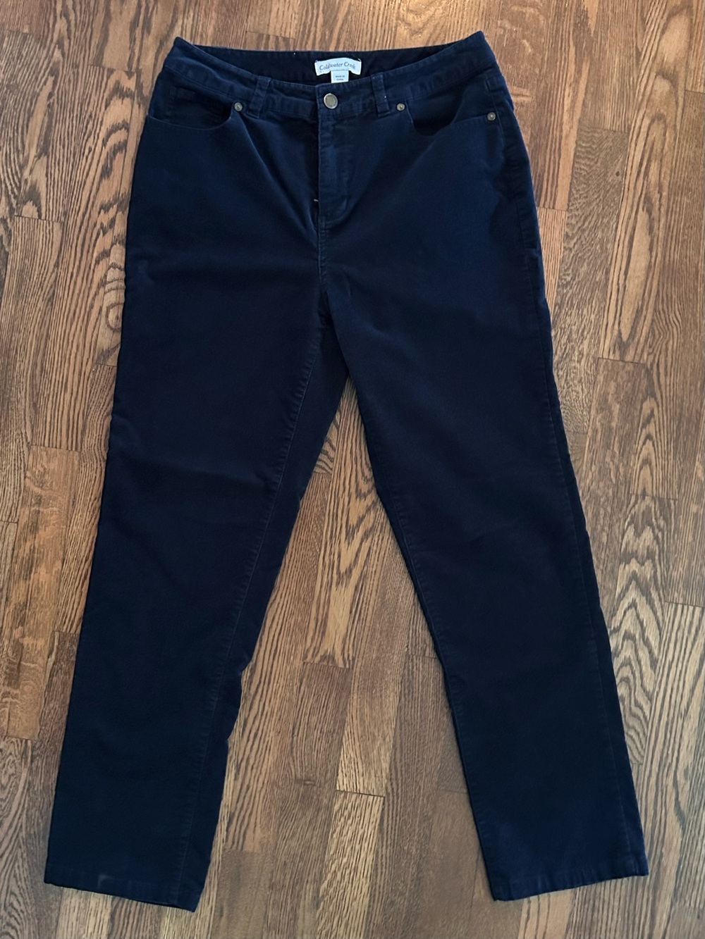 Coldwater Creek Straight-Leg Women’s Black Corduroy Pants Size 6